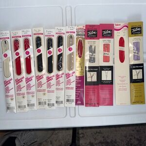 Vintage Zipper Lot 12pc Talon J&P Coats Metal Polyester 7-22in Black Red Orchid